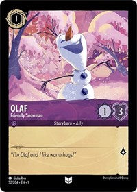 Disney Lorcana Single - First Chapter - Olaf, Friendly Snowman - Uncommon/052 Lightly Played