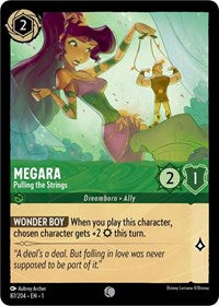 Disney Lorcana Single - First Chapter - Megara, Pulling the Strings - Common/087 Lightly Played