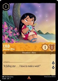 Disney Lorcana Single - First Chapter - Lilo, Making a Wish - Rare/009 Lightly Played