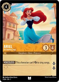 Disney Lorcana Single - First Chapter - Ariel, On Human Legs - Uncommon/001 Lightly Played