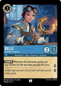 Disney Lorcana Single - First Chapter - Belle, Inventive Engineer - Uncommon/141 Lightly Played