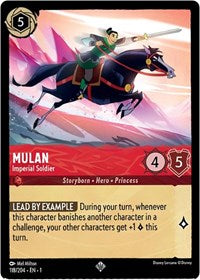 Disney Lorcana Single - First Chapter - Mulan, Imperial Soldier - Super Rare/118 Lightly Played