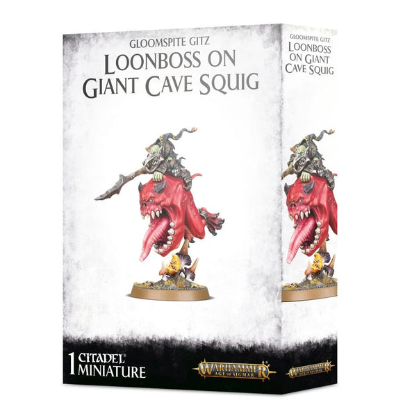 Warhammer Age of Sigmar - Gloomspite Gitz Loonboss on Giant Cave Squig