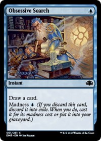 Magic: The Gathering Single - Dominaria Remastered - Obsessive Search (Foil) - Common/061 Lightly Played