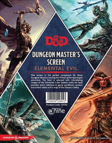 D&D 5th Edition: DM Screen - Elemental Evil - Princes of the Apocalypse