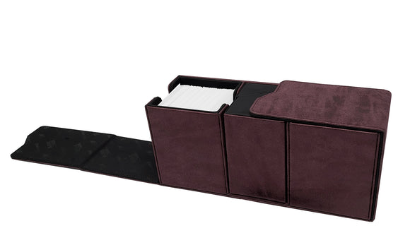 Alcove Vault Deck Box: Suede Collection - Ruby