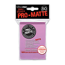 Pro-Matte Deck Protectors Pack: Pink 50ct