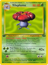 Pokemon Singles - Jungle - Vileplume Rare/31 Lightly Played