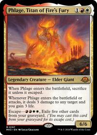 Magic: The Gathering Single - Modern Horizons 3 - Phlage, Titan of Fire's Fury - FOIL Mythic/0197 - Lightly Played