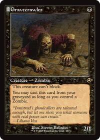 Magic: The Gathering Single - Innistrad Remastered - Gravecrawler (Retro Frame) - FOIL Rare/0380 - Lightly Played