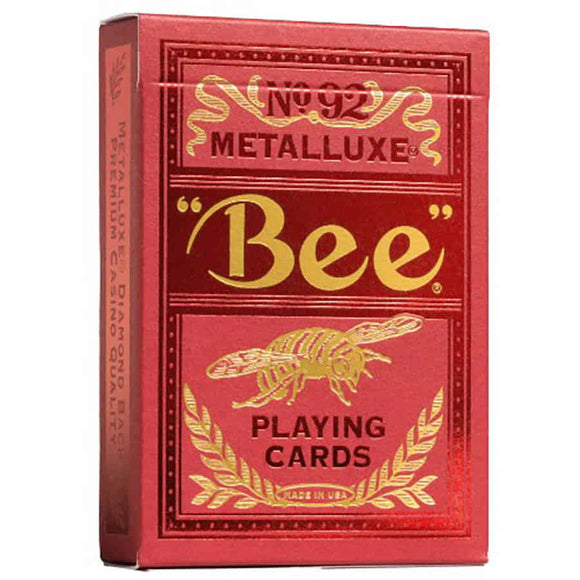 BICYCLE PLAYING CARDS: BEE METALLUXE RED
