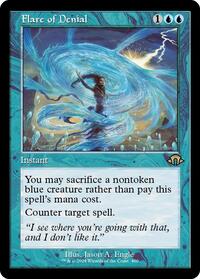 Magic: The Gathering Single - Modern Horizons 3 - Flare of Denial (Retro Frame) - FOIL Rare/0400 - Lightly Played