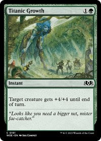 Magic: The Gathering Single - Wilds of Eldraine - Titanic Growth (Foil) - Common/0191 Lightly Played