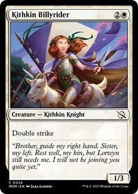 Magic: The Gathering Single - March of the Machine - Kithkin Billyrider (Foil) - Common/0024 - Lightly Played