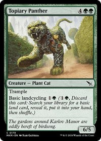 Magic: The Gathering Single - Murders at Karlov Manor - Topiary Panther - FOIL Common/0179 Lightly Played