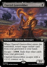 Magic: The Gathering Single - Commander: Outlaws of Thunder Junction - Charred Graverobber (Extended Art) - Rare/0035 Lightly Played