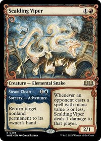 Magic: The Gathering Single - Wilds of Eldraine - Scalding Viper (Showcase) - Rare/0295 Lightly Played