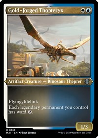 Magic: The Gathering Single - March of the Machine: The Aftermath - Gold-Forged Thopteryx (Foil Etched) - Uncommon/0131 - Lightly Played