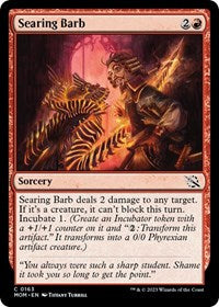 Magic: The Gathering Single - March of the Machine - Searing Barb (Foil) - Common/0163 - Lightly Played