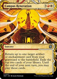 Magic: The Gathering Single - March of the Machine: The Aftermath - Campus Renovation (Showcase) (Foil) - Uncommon/0077 - Lightly Played
