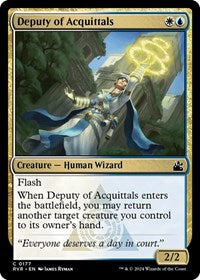 Magic: The Gathering Single - Ravnica Remastered - Deputy of Acquittals - FOIL Common/0077 Lightly Played