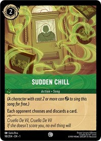 Disney Lorcana Single - First Chapter - Sudden Chill - FOIL Common/098 Lightly Played