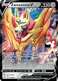 Pokemon Singles - Prize Pack Series Cards - Zamazenta V - Ultra Rare/139 - Lightly Played