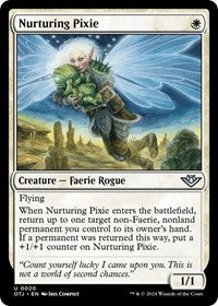 Magic: The Gathering Single - Outlaws of Thunder Junction - Nurturing Pixie - FOIL Common/0020 Lightly Played
