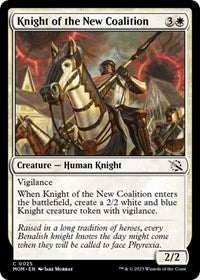 Magic: The Gathering Single - March of the Machine - Knight of the New Coalition (Foil) - Common/0025 - Lightly Played