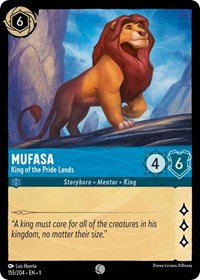 Disney Lorcana Single - First Chapter - Mufasa, King of the Pride Lands - Common/155 Lightly Played