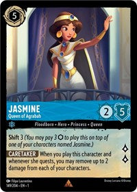 Disney Lorcana Single - First Chapter - Jasmine, Queen of Agrabah - Rare/149 Lightly Played