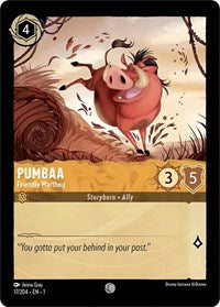 Disney Lorcana Single - First Chapter - Pumbaa, Friendly Warthog - Common/017 Lightly Played