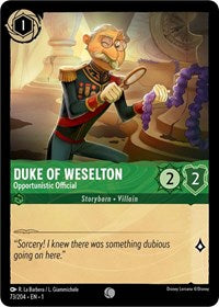 Disney Lorcana Single - First Chapter - Duke of Weselton, Opportunistic Official - Common/073 Lightly Played