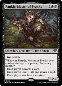 Magic: The Gathering Single - Commander Masters - Rankle, Master of Pranks - FOIL Rare/0180 - Lightly Played