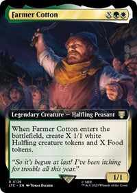 Magic: The Gathering Single - Commander: The Lord of the Rings: Tales of Middle-earth - Farmer Cotton (Extended Art) - Rare/0138 - Lightly Played