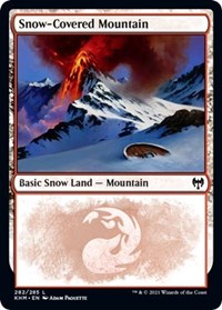 Magic: The Gathering Single - Kaldheim - Snow-Covered Mountain (Foil) - Land/282 - Lightly Played