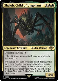 Magic: The Gathering Single - Universes Beyond: The Lord of the Rings: Tales of Middle-earth - Shelob, Child of Ungoliant (Foil) - Rare/0230 - Lightly Played