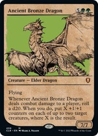 Magic: The Gathering Single - Commander Legends: Battle for Baldur's Gate - Ancient Bronze Dragon (Showcase) - FOIL Mythic/406 Lightly Played