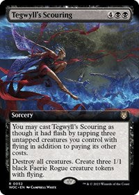 Magic: The Gathering Single - Commander: Wilds of Eldraine - Tegwyll's Scouring (Extended Art) - Rare/0052 Lightly Played
