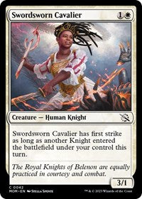 Magic: The Gathering Single - March of the Machine - Swordsworn Cavalier (Foil) - Common/0042 - Lightly Played