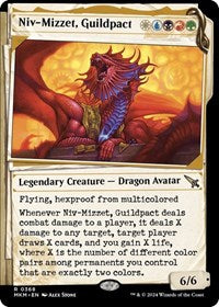 Magic: The Gathering Single - Murders at Karlov Manor - Niv-Mizzet, Guildpact (Showcase) (368) - FOIL Rare/0368 Lightly Played