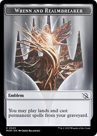 Magic: The Gathering Single - March of the Machine - Emblem - Wrenn and Realmbreaker - Token/0023 - Lightly Played