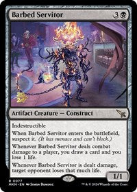 Magic: The Gathering Single - Murders at Karlov Manor (Pre-Release) - Barbed Servitor - Rare/0077 - Lightly Played