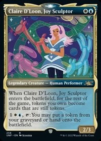 Magic: The Gathering - Unfinity - Claire D'Loon, Joy Sculptor (Showcase) (Foil) - Rare/258 Lightly Played