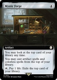 Magic: The Gathering Single - Universes Beyond: Fallout - Mystic Forge (Extended Art) (Surge Foil) - FOIL Rare/1012 Lightly Played