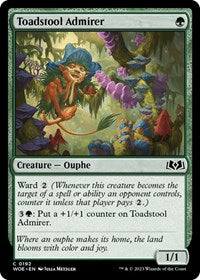 Magic: The Gathering Single - Wilds of Eldraine - Toadstool Admirer (Foil) - Common/0192 Lightly Played