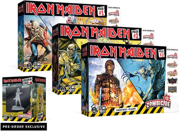 Zombicide - Iron Maiden - Pack 1, Pack 2, Pack 3 + Exclusive Promo (Original Eddie)