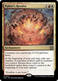 Magic: The Gathering Single - March of the Machine: The Aftermath - Nahiri's Resolve (Foil) - Rare/0037- Lightly Played