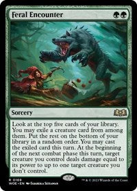 Magic: The Gathering Single - Wilds of Eldraine - Feral Encounter - FOIL Rare/0169 Lightly Played