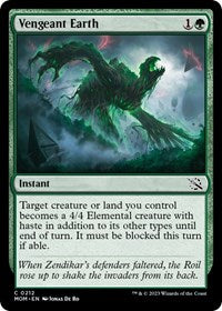 Magic: The Gathering Single - March of the Machine - Vengeant Earth (Foil) - Common/0212 - Lightly Played